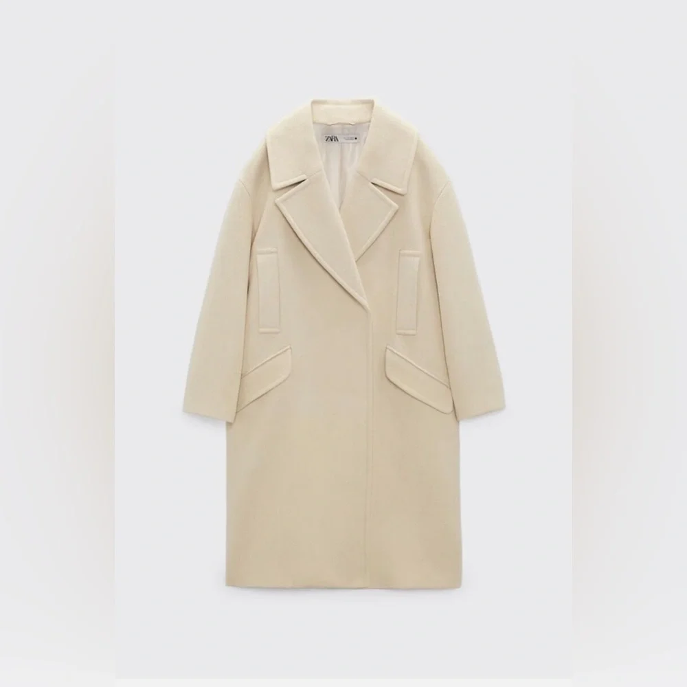 FIRM PRICE Zara cream coat - Picture 3 of 4